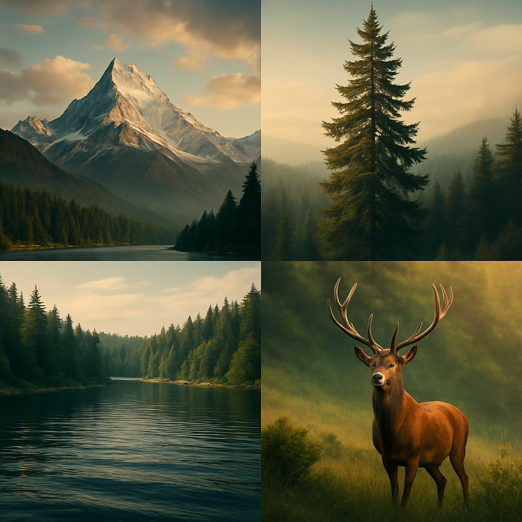 A-split-scene of nature-or-collage-style-image-subtly-combining-different-natural-elements